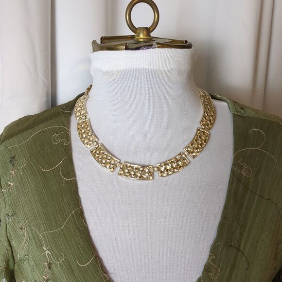 Vintage Sarah Coventry Signed Necklace Bracelet Earrings Set 1960s Basket Weave - Picture 11 of 11